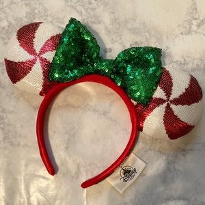 Disney Parks Peppermint Christmas Minnie Ears